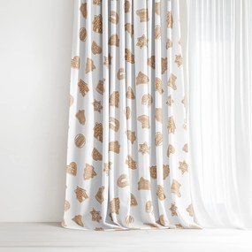 Goldea vianočný dekoračný záves - perníčky 240x150 cm