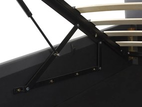 Manželská posteľ 160 cm DARGAN (sivá) (textil) (s roštom a úl. priestorom). Vlastná spoľahlivá doprava až k Vám domov. 1026652
