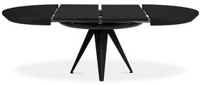 Okrúhly rozkladací jedálenský stôl s prídavnou doskou s čiernou doskou ø 120 cm Magnus – Windsor &amp; Co Sofas