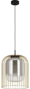 Eglo 39695 - Závesné svietidlo na lanku CAMINATA 1xE27/40W/230V čierna/zlatá