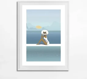 Maľba WOMAN AND OCEAN I 50x70 cm