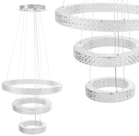 Toolight Toolight, LED stropné svietidlo 60cm, 76W, 4000K, MS008-CP, chrómová, OSW-09618