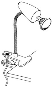 Eglo 94329 - LED Lampa so štipcom RICCIO 1xGU10-LED/3W/230V