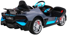 LEAN TOYS Elektrické autíčko Bugatti Divo - SIVÉ  - MOTOR 2x45W BATÉRIA 12V / 7Ah - 2023