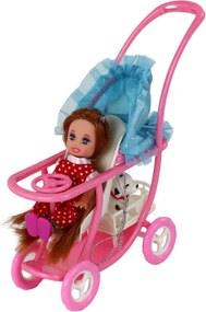 LEAN Toys Bábika tehotná Lucy so súpravou doplnkov XXL