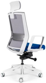 Kancelárska ergonomická stolička BESTUHL S27 WHITE — viac farieb, snímateľný poťah Sivá