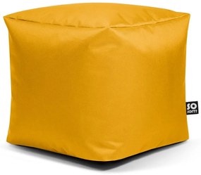 Žltý detský sedací vak Cube M – So Soft?