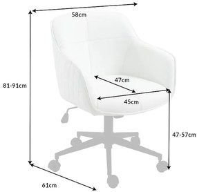 Kancelárska stolička Natasha biela