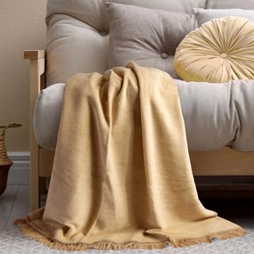 BAVLNENÁ DEKA COTTON CLOUD 150X200 CM BÉŽOVÁ