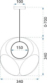 Toolight Toolight, stropné svietidlo 1xE27 APP1019-1CP, čierna-biela, OSW-07558