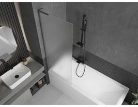 Mexen Next L, 1-krídlová vaňová zástena 70 x 150 cm, 6mm sklo námraza, grafitový profil, 895-070-000-03-30-95