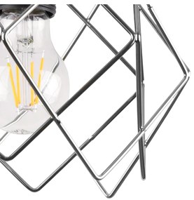 Závesné svietidlo Stella Spider, 3x chrómové drôtené tienidlo