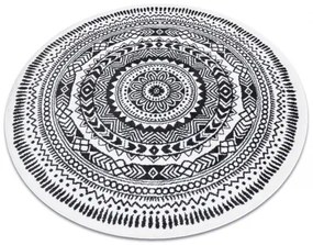 Okrúhly koberec FUN Napkin obrúsok - sivá Veľkosť: kruh 120 cm