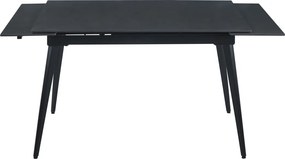 Vintino Rozkladací jedálenský stôl KORVIN 120–180 cm – grafit mat / čierna oceľ