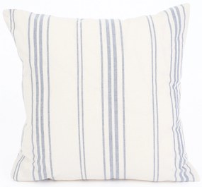 Bavlnená obliečka na vankúš Natural 40 × 40 cm  - Prúžky modré
