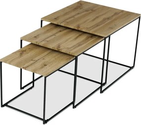 Sada 3 konferenčných stolíkov AF-3008 OAK