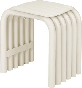 Béžová kovová záhradná stolička Nokk – noo.ma