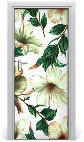 Samolepiace fototapety na dvere hibiskus 75x205 cm