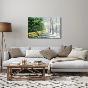 Obraz - Zima versus leto (90x60 cm)