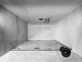 Mexen, Mexen Lunar ľavé otočné sprchové dvere 140 cm, transparentné, chróm - 834-140-000-01-00-L