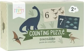 Počítanie puzzle: dinosaurus