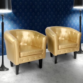 MIADOMODO sada kresiel Chesterfield, 58 x 71 x 70 cm, zlaté