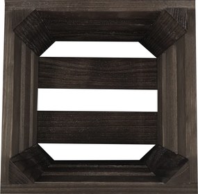 AMADEA Drevený obal na kvetináč - tmavý, 17x17x15cm, drevený kvetináč Český výrobek