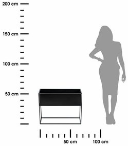 Kvetináč na stojane Kaart 50 cm čierny