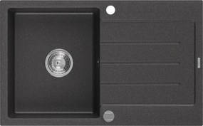 Mexen Bruno - drez granitový 79,5x49,5cm, 1-komorový, čierna-škvrny, 6513791010-76