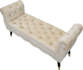 Krémová zamatová lavica Paris – Mauro Ferretti
