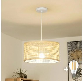 Brilagi - LED luster na lanku CERIA BOHO 1xE27/40W/230V pr. 25 cm bambus
