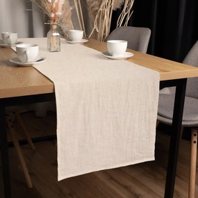 Biante Ľanový behúň na stôl LEN-012 Prírodná režná 45x160 cm