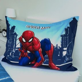 Modré bavlnené detské obliečky na jednolôžko 140x200 cm Spider-man "Blue" – Jerry Fabrics