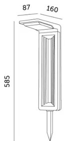 LED Solárna lampa LED/0,2W/3,7V 6500K IP44 2200 mAh