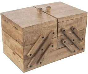 Orion Drevená kazeta na šitie Mango rozkladacia 30,5 x 20 x 21 cm