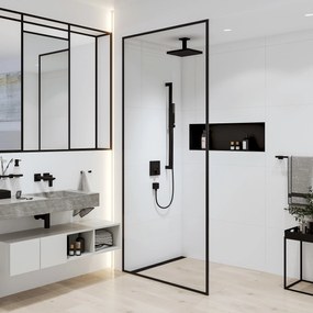 Hansgrohe Hansgrohe, prívod od stropu E 100 mm, čierna matná, HAN-24338670