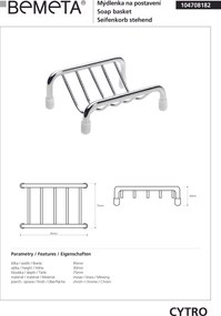 Bemeta Design CYTRO: Mydelnička, na postavenie - 104708182