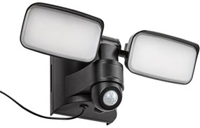 Rabalux 77091 - LED solárne nástenné svietidlo LESZNO 2xLED/5W/3,7V IP54 čierne