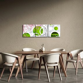 Obraz - Mólo nad jazerom (s hodinami) (90x30 cm)