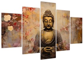 Obraz - Budha, maľba (150x105 cm)