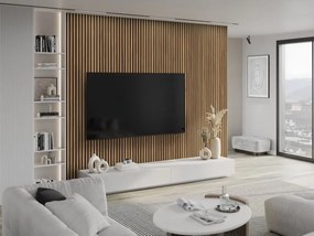 Mexen Lam-F, akustické stenové lamely 275 × 30 cm, plstený podklad 8 mm, technická dyha, orech svetlý, S105-275307-3015-017