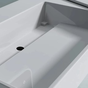 Rea Archi, umývadlo na dosku z konglomerátu 750x430x140 mm, ľavá verzia, biela matná, REA-U4300