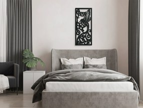 drevko Vyrezávaný obraz Kolibrík Rozmer obrazu: 44,5 x 19,5 cm, Farba dekorácie: Čierna