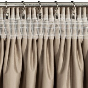 ZATEMŇOVACÍ ZÁVES NA PÁSKE ESTEL 140X270 CM TMAVOBÉŽOVÁ