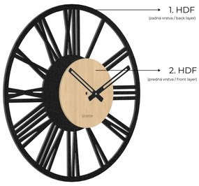 Nástenné hodiny rímske číslice - Sentop | HDFK028 | javor