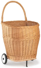 Kôš na drevo prútený na kolieskach Ramo VI.š. 56 x hl. 48 x výška koše 59 / výška s rukojeti 100(cm)