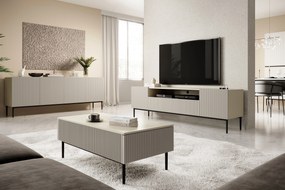 Konferenčný stolík Nicole 120 cm - kašmírové / čierne nohy