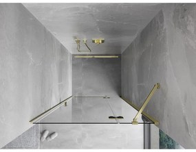 Mexen Mist-H, 1-krídlové sprchové dvere pravé 90 cm, číre sklo, zlatý lesklý profil, 8A5-090-000-50-00-P