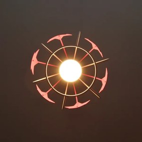 Detský luster na lanku STARS 1xE27/15W/230V ružová/biela