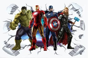 Veselá Stena Samolepka na stenu na stenu Avengers hrdinovia
